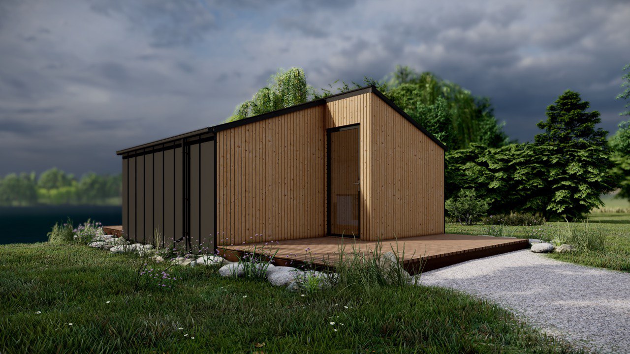 Tiny House - Mini-maison modulaire - Maison préfabriquée - 20,83 m² - Économe en énergie - Panneau SIP