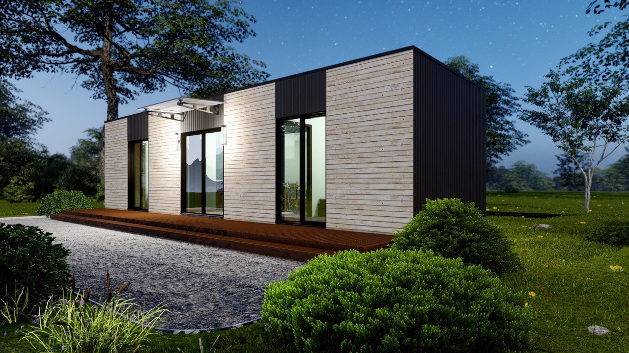 Tiny House - Mini-maison modulaire - Maison préfabriquée - 39 m² - Économe en énergie - Panneau SIP