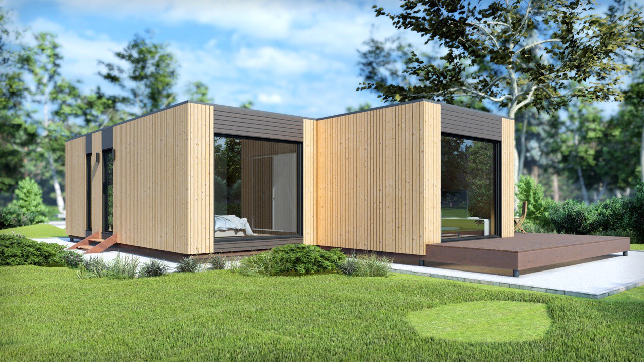 Tiny House - Mini-maison modulaire - Maison préfabriquée - 69,36 m² - Économe en énergie - Panneau SIP