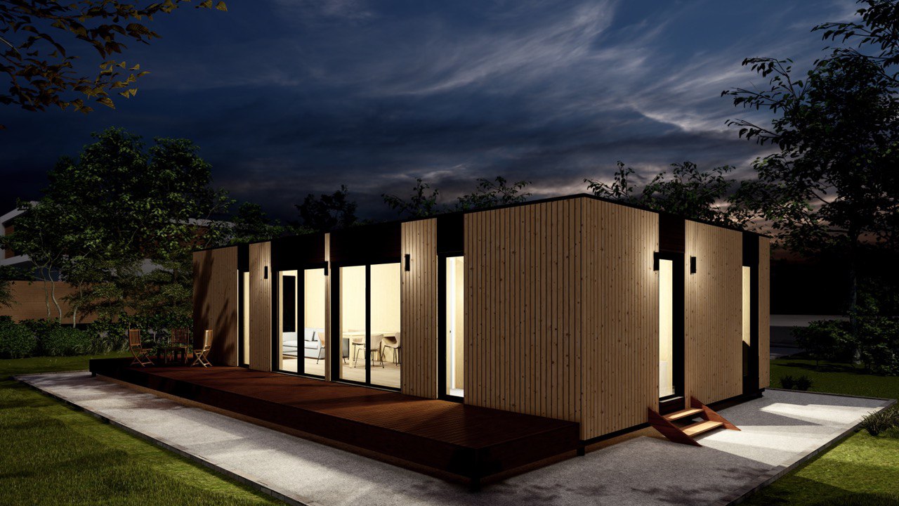 Tiny House - Mini-maison modulaire - Maison préfabriquée - 69,36 m² - Économe en énergie - Panneau SIP Tiny House - Mini-maison modulaire - Maison préfabriquée - 69,36 m² - Économe en énergie - Panneau SIP