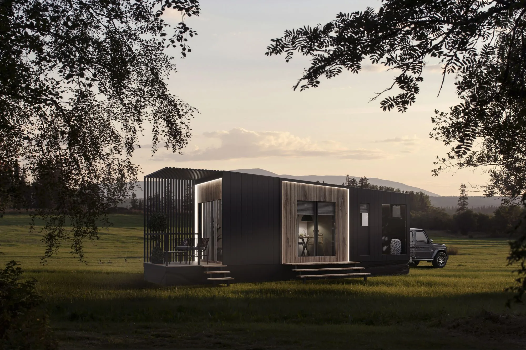 Tiny House, Maison container, Maison modulaire, Mini-maison, 16.72 m² - pour 2 personnes - Modèle 0 Tiny House, Maison container, Maison modulaire, Mini-maison, 16.72 m² - pour 2 personnes - Modèle 0