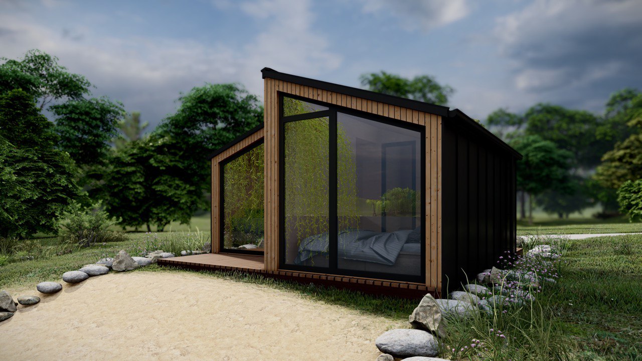 Tiny House - Mini-maison modulaire - Maison préfabriquée - 20,83 m² - Économe en énergie - Panneau SIP