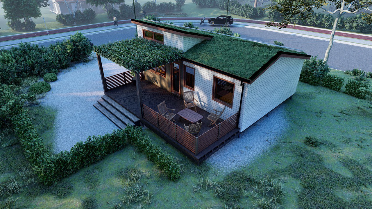 Tiny House - Mini-maison modulaire - Maison préfabriquée - 50 m² - Économe en énergie - Panneau SIP