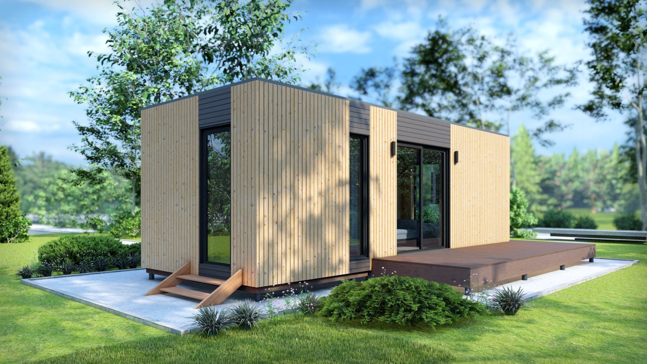 Tiny House - Mini-maison modulaire - Maison préfabriquée - 29 m² - Économe en énergie - Panneau SIP