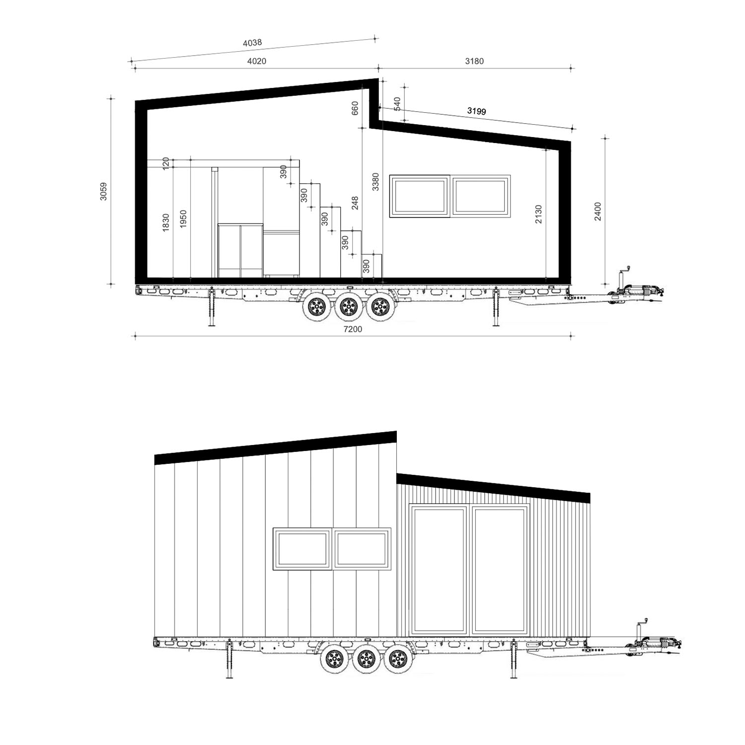 Tiny House, Maison container, Maison modulaire, Mini-maison - Modèle Green Day Tiny House, Maison container, Maison modulaire, Mini-maison - Modèle Green Day
