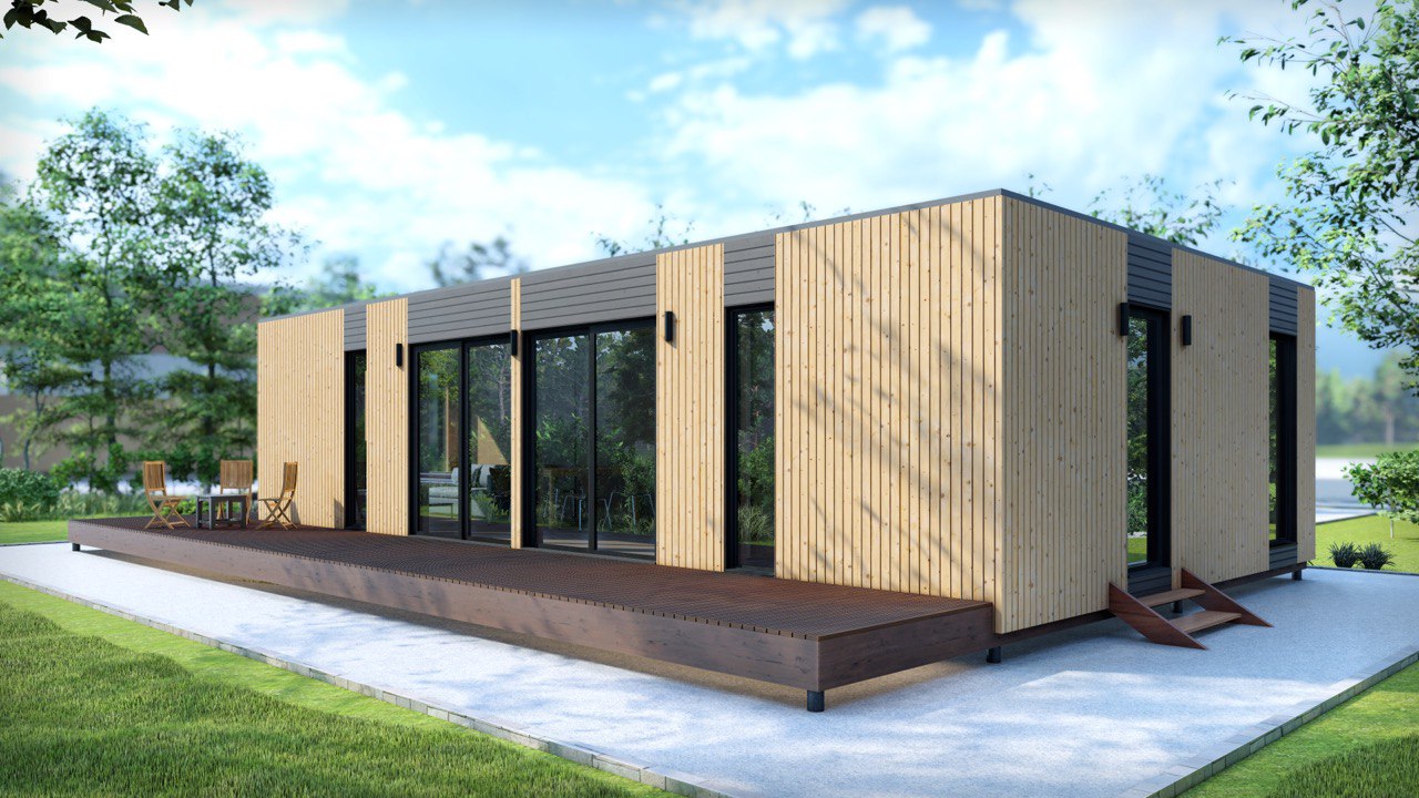 Tiny House - Mini-maison modulaire - Maison préfabriquée - 69,36 m² - Économe en énergie - Panneau SIP Tiny House - Mini-maison modulaire - Maison préfabriquée - 69,36 m² - Économe en énergie - Panneau SIP