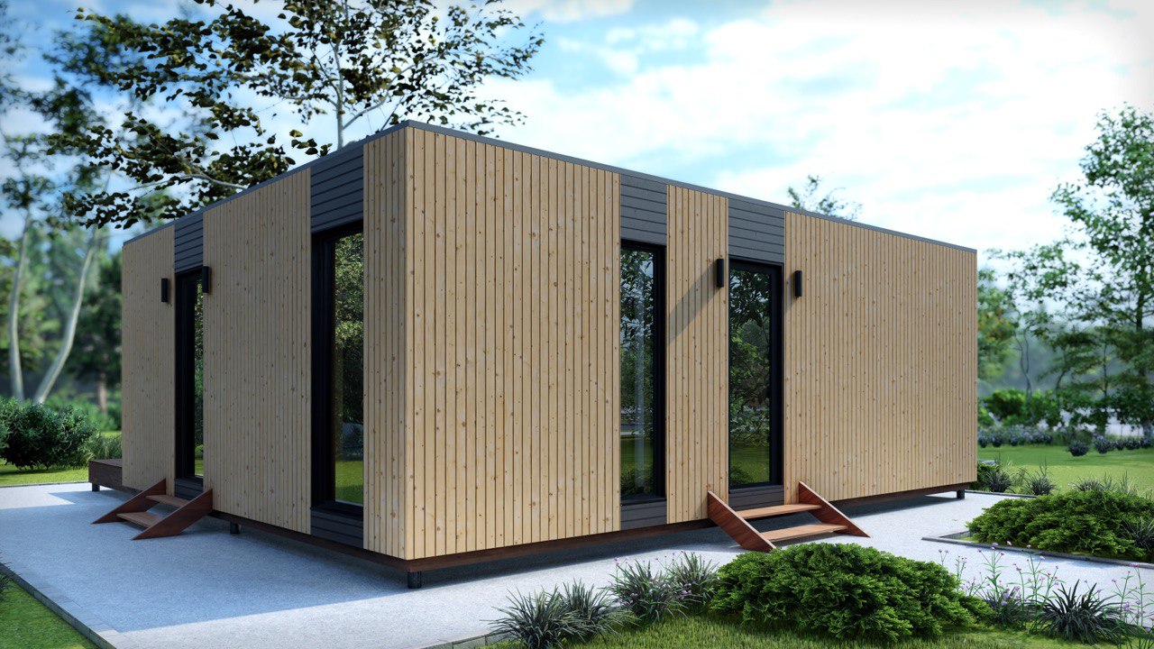 Tiny House - Mini-maison modulaire - Maison préfabriquée - 69,36 m² - Économe en énergie - Panneau SIP Tiny House - Mini-maison modulaire - Maison préfabriquée - 69,36 m² - Économe en énergie - Panneau SIP