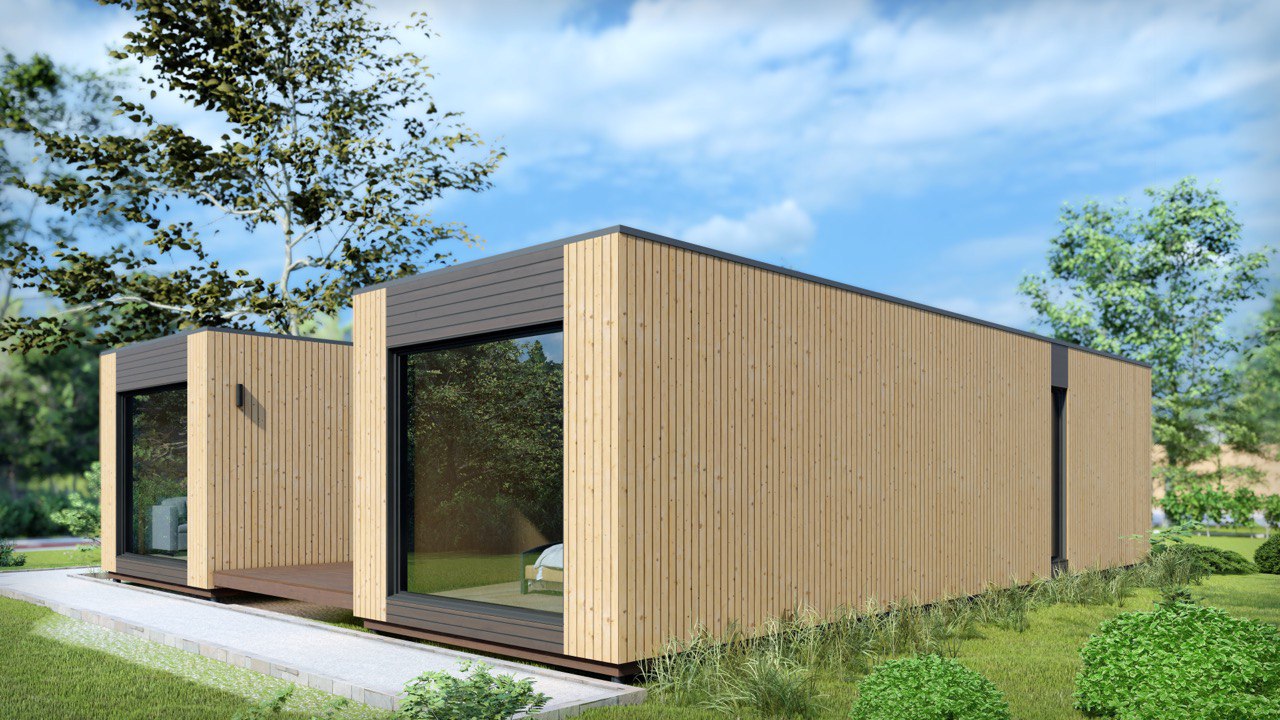 Tiny House - Mini-maison modulaire - Maison préfabriquée - 88,6 m² - Économe en énergie - Panneau SIP